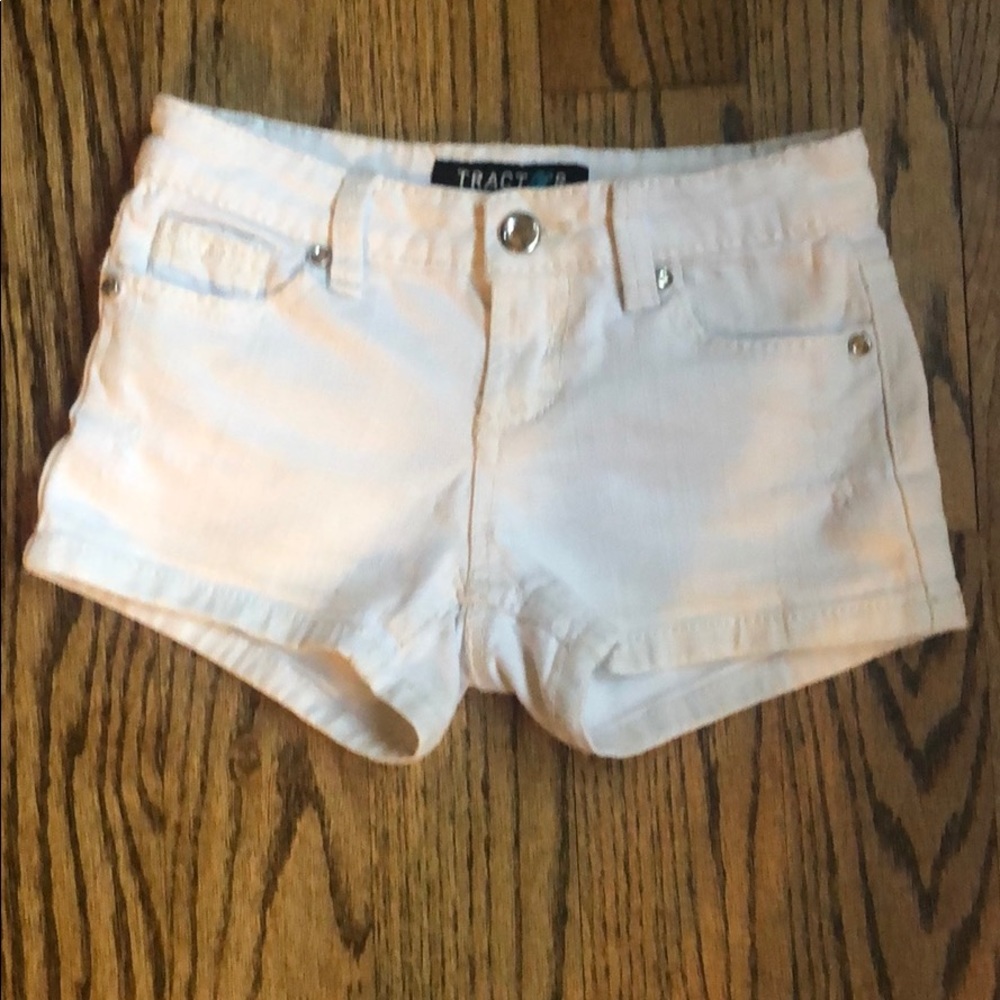 White denim shorts